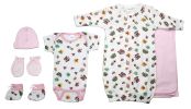 Newborn Baby Girls 6 Pc Layette Baby Shower Gift Set