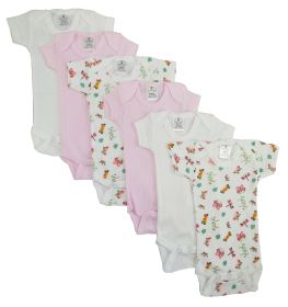 Preemie Girls Printed Short Sleeve 6 Pack