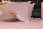 Luxurious Viscose from 100% Bamboo 2-Piece Pillowcase Set , Oeko-TEX Certified, King - Pale Rose