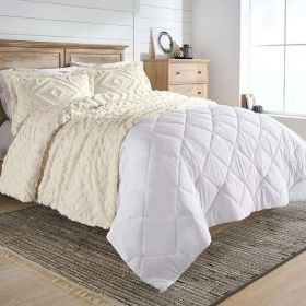 3-piece Chenille Duvet Cover Set, Full/Queen,