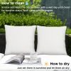 Pack Of 2 Outdoor Yarn Dyed Pillow, 18" x 18", White