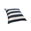 20 x 20 Modern Square Cotton Accent Throw Pillow, Classic Block Stripes, Black, White