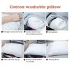 Luxury Queen Bed Pillow Hotel Sleep Hypoallergenic Cotton Fill Machine Washable