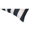 20 x 20 Modern Square Cotton Accent Throw Pillow, Classic Block Stripes, Black, White