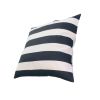 20 x 20 Modern Square Cotton Accent Throw Pillow, Classic Block Stripes, Black, White