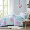 Watercolor Tie Dye Printed Comforter Set with Throw Pillow