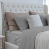 Luxurious Viscose from 100% Bamboo 4-Piece Sheet Set , Oeko-TEX Certified, Queen - Silver Grey