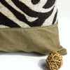 Onitiva - [Forest Treasure] Linen Patch Work Pillow Cushion Floor Cushion (19.7 by 19.7 inches)