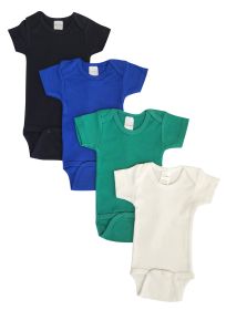 Unisex Baby 4 Pc Onezies (Color: Black/Blue/Green/, size: large)