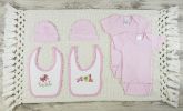 6 Pc Layette Baby Clothes Set