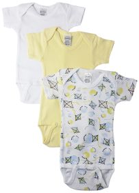 Unisex Baby 3 Pc Onezies (Color: White, size: Newborn)