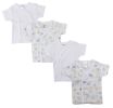 Infant Side Snap Short Sleeve Shirt - 4 Pack