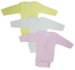 Boys Pastel Long Sleeve Onezie (Color: Pink/Yellow/White, size: medium)