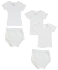 Infant T-Shirts and Training Pants (Color: White, size: Newborn)