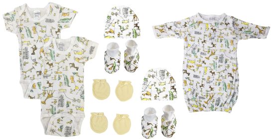 Unisex Newborn Baby 9 Pc Layette Sets (Color: White, size: Newborn)