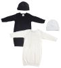 Unisex Newborn Baby 4 Piece Gown Set