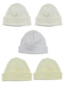 Boys Baby Cap (Pack of 5) (Color: Blue/Yellow, size: One Size)