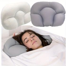 1pc All-round Cloud Pillow, Soft Bed Pillow Nursing Pillow 3D Ergonomic Sleeping Egg Shaped Ergonomic Pillows (Color: White)