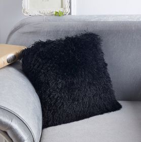 "Decorative" Shaggy Pillow (18-in x 18-in) (Color: as Pic)