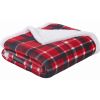 Plaid Flannel Sherpa Throw Blanket(2 Pack Set of 2)