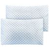 Cooling Memory Foam Pillow Ventilated Soft Bed Pillow w/ Cooling Gel Infused Memory Foam 2Pcs Queen Size