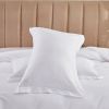 2 Piece Super Soft Microfiber White / Gray Duvet Cover Zipper Closure with 4 Corner Tabs