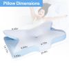 Memory Foam Pillow Neck Support Pillow for Pain Relief Sleeping Ergonomic Contour Orthopedic Support Side Back Stomach Sleeper